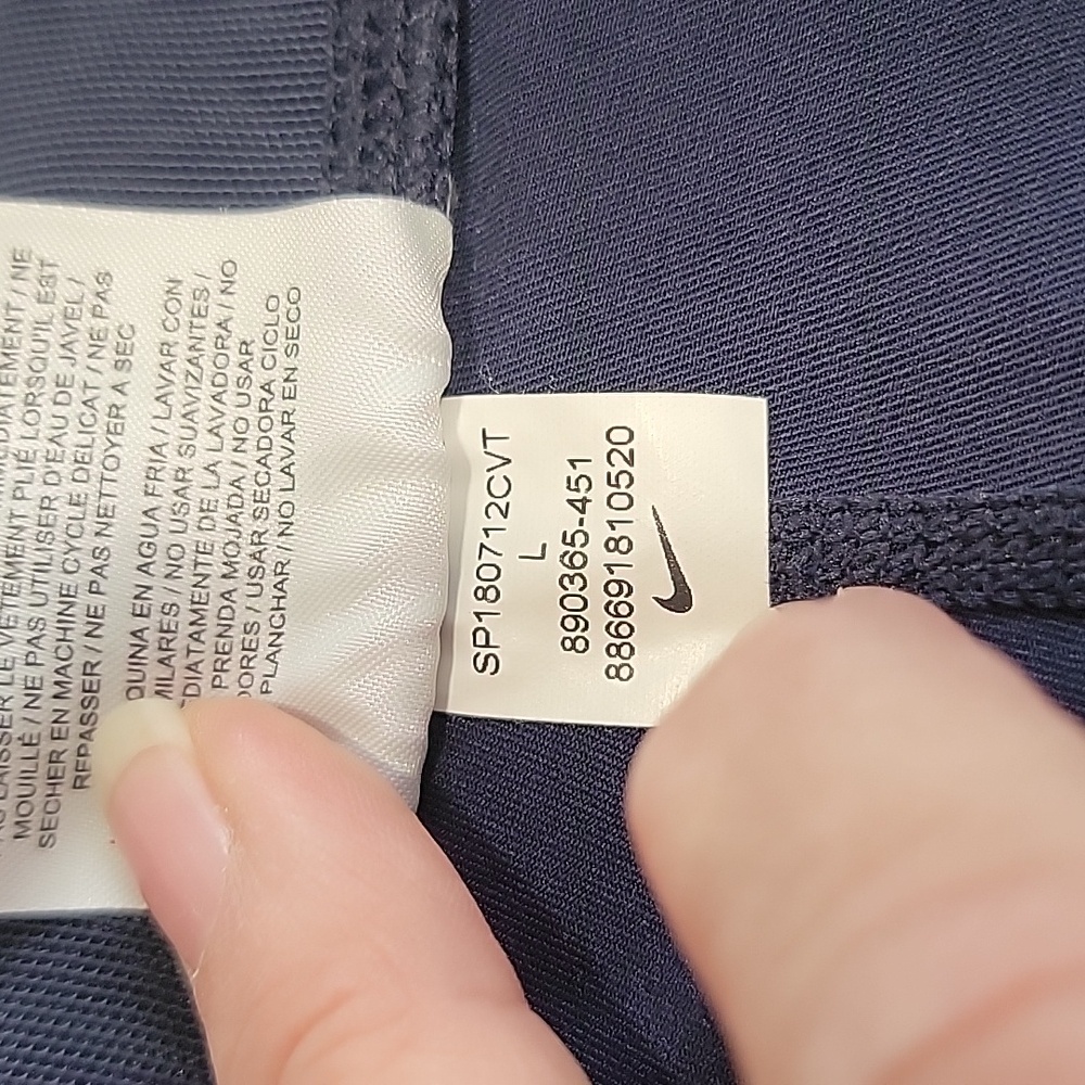 Nike Size L Navy Blue Racer Crop Leggings (Running Essential Crop Capri) - Picture 14 of 15